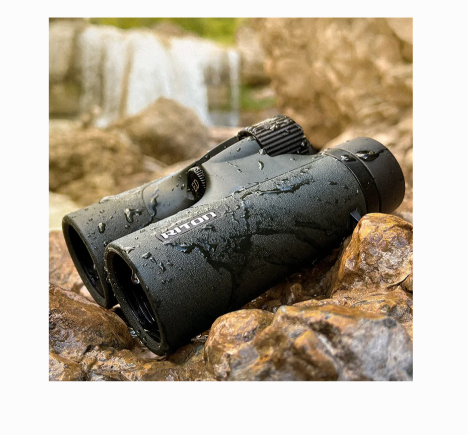 Riton 5 Primal 10x42 ED Binoculars | Black Rubber Armor
