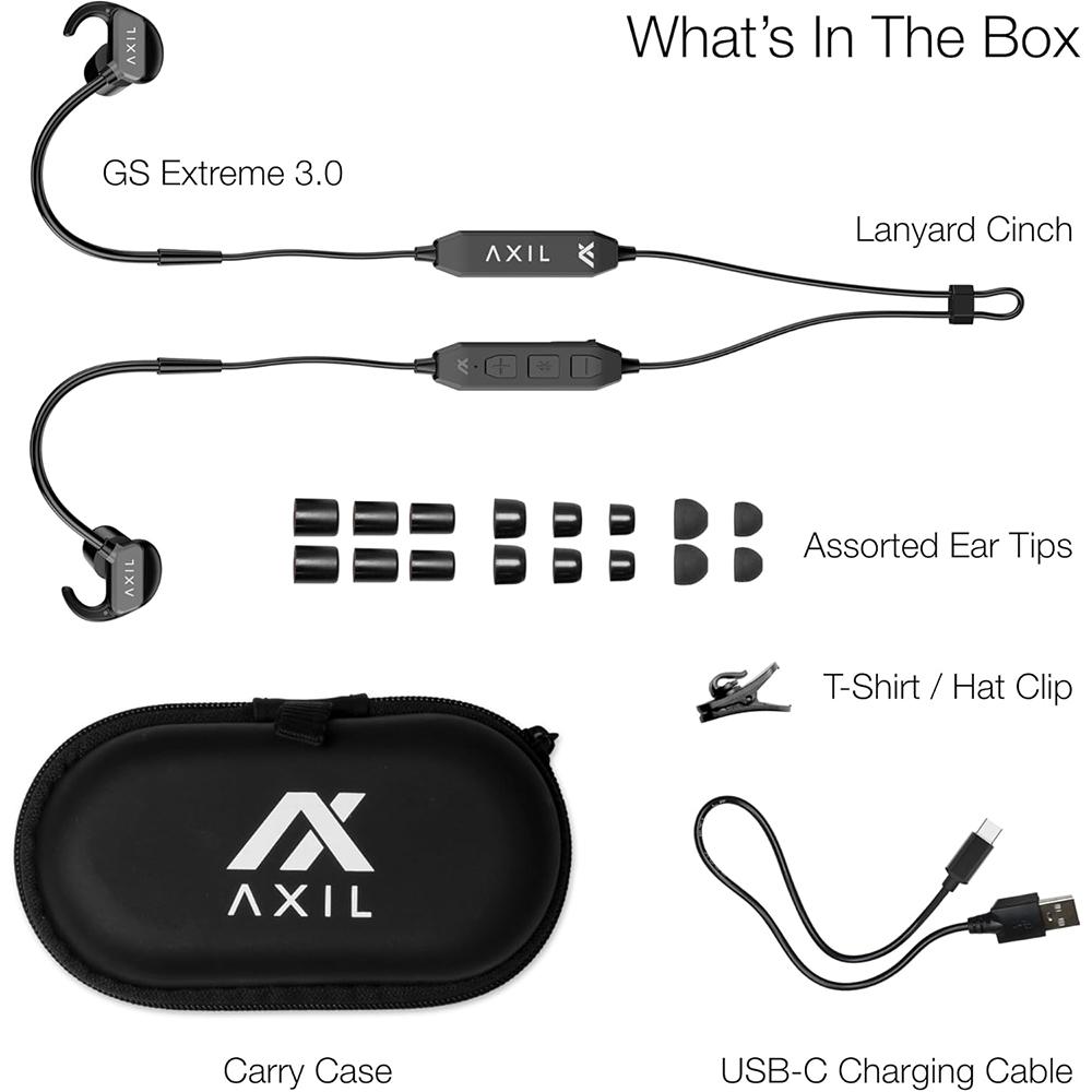IN TRANSIT: Axil GSX 3.0 Wireless Earbuds 26dB Black-GS-X 3.0 B