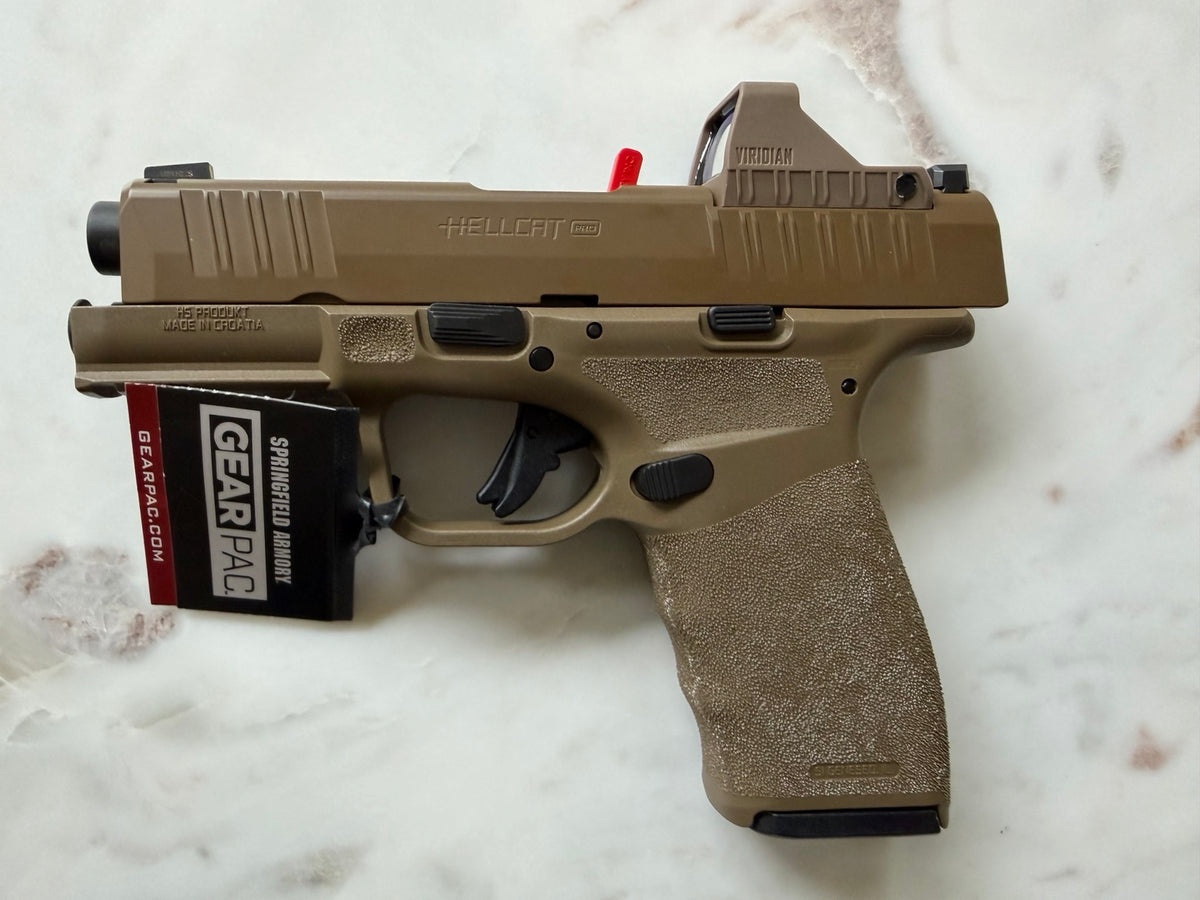 Springfield Armory Hellcat Pro OSP FDE Gear Pac 9mm w/ Viridian RFX11 Green