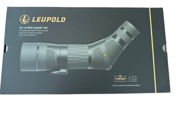 Open Box-Leupold SX-4 Pro Guide HD 15-45x65mm Angled Spotting Scope - 177599
