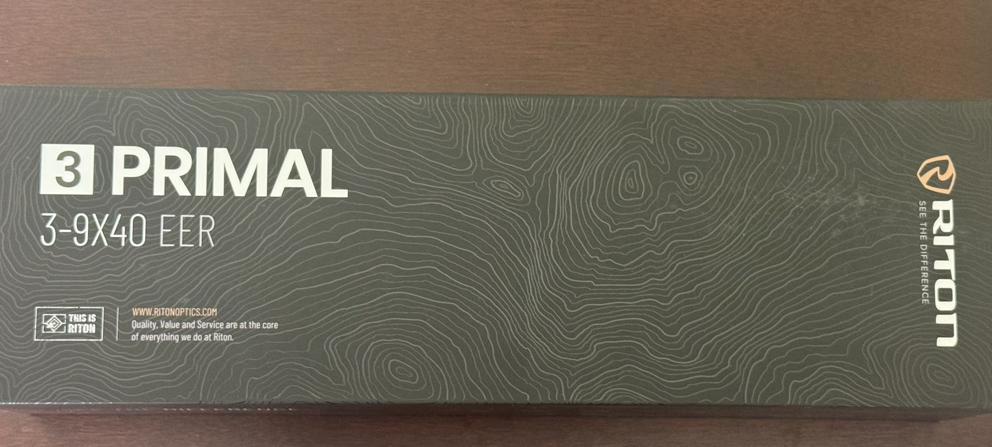 Riton 3 Primal 3-9x40 EER Scope - Extended Eye Relief Duplex