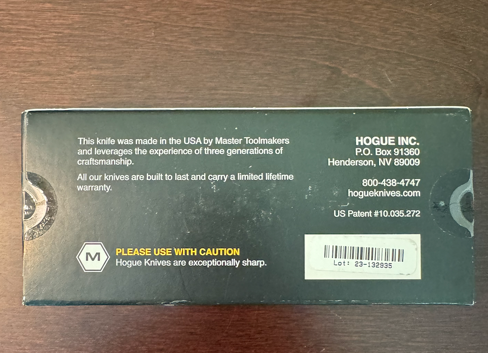 Hogue EX-01 Manual Folder 4" Drop Point Knife, Black Aluminum Frame, Stone Tumbled Blade