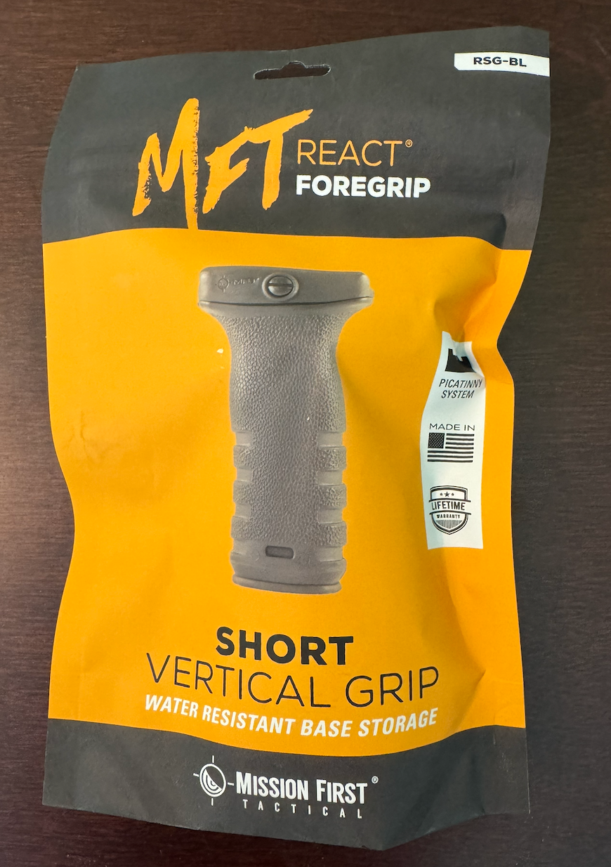 Mission First Tactical REACT Short Vertical Grip, Black