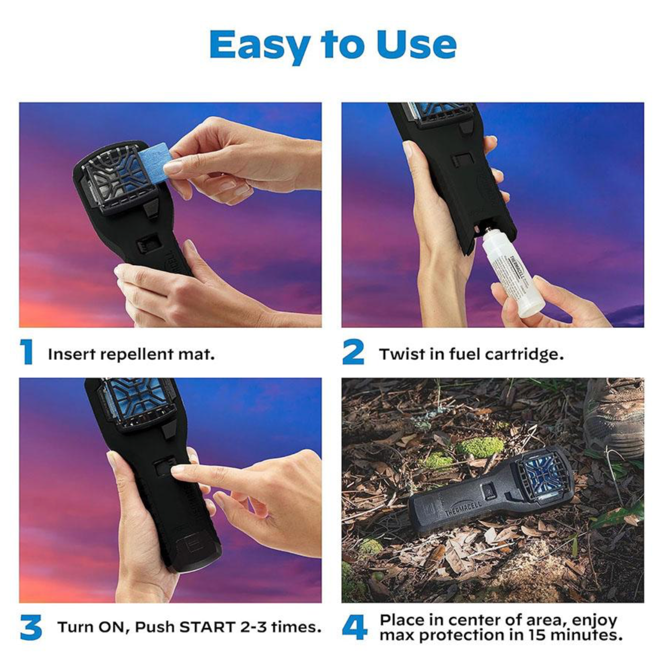 Thermacell MR300 Portable Mosquito Repeller Hunt Pack with Holster