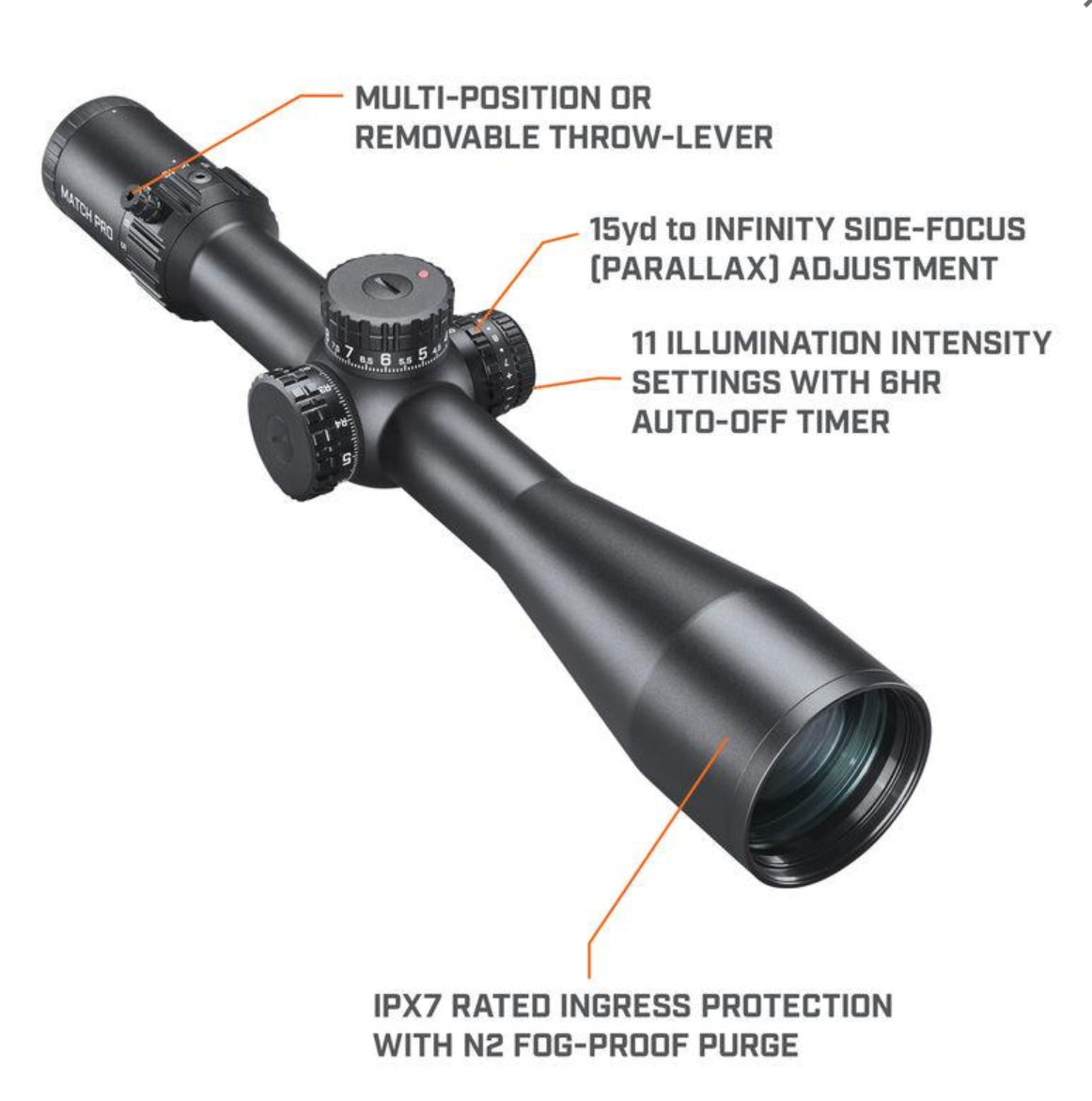 Bushnell Match Pro ED 5-30x56mm FFP Illuminated DM2 MRAD Rifle Scope