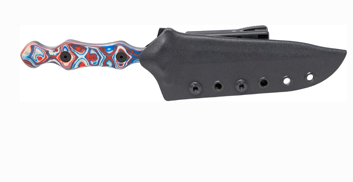 Stroup Knives USA 250th Anniversary Dagger – 1095 Carbon Steel / Red, White & Blue G-10 Handle