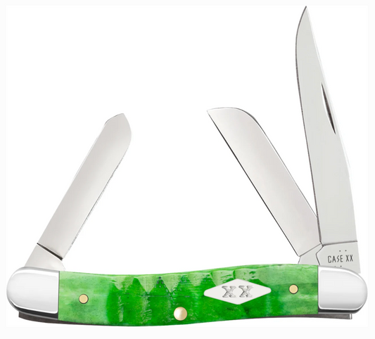 Case Bright Green Bone Medium Stockman Folding Knife