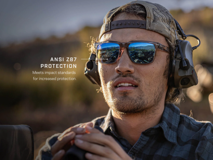 ROKA Barton 2.0 Protective:Crystal Grey Frame - Glacier Mirror (Polarized) Lens