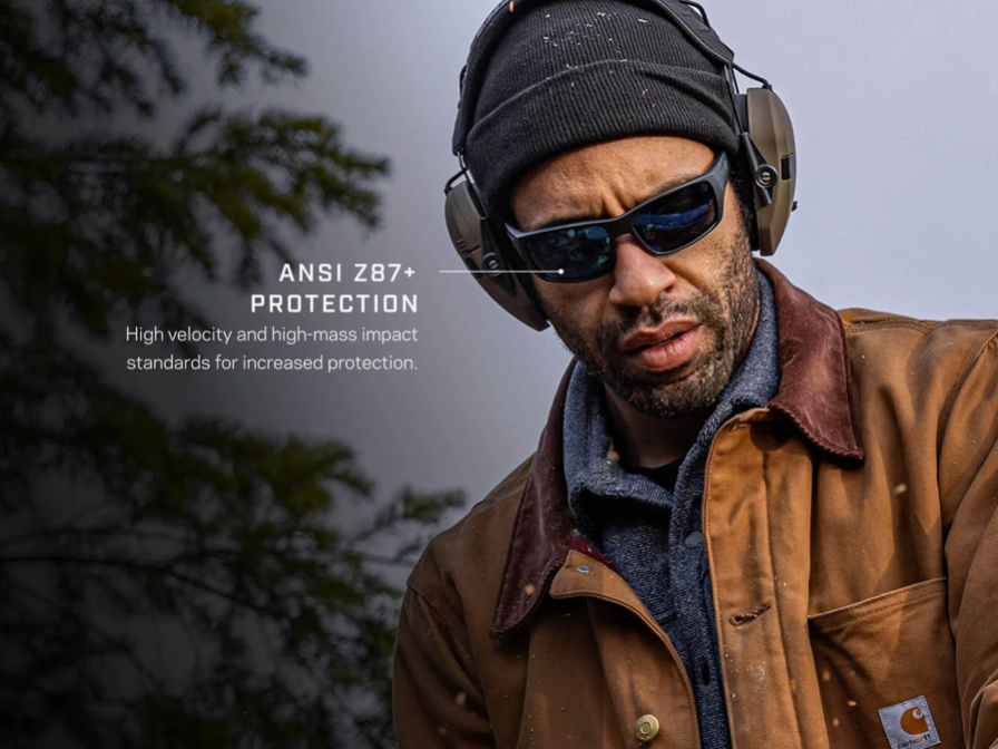 ROKA AT-1 Protective Sunglasses, Flat Dark Earth Frame, Dark Carbon Lens